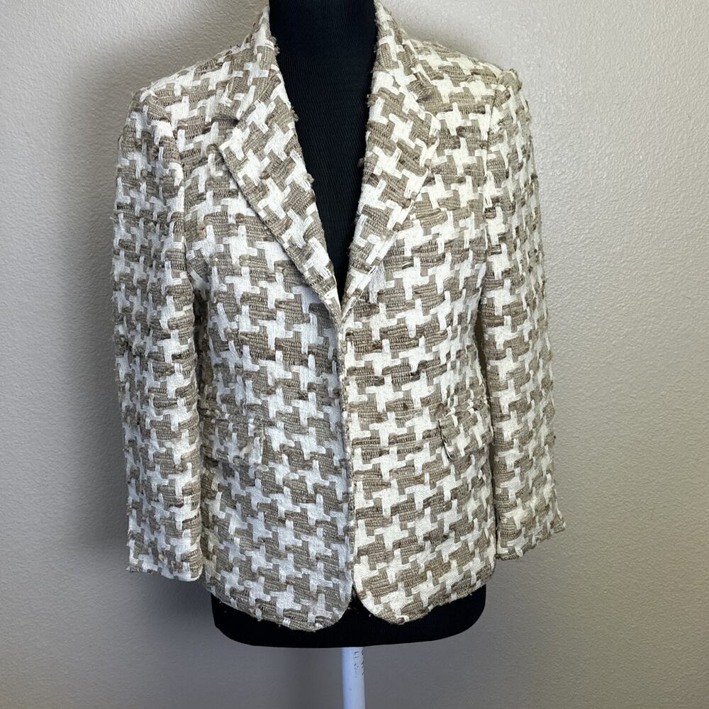 Marni Tweed Open Jacket‎ Coat Size 8 Classic Designer Career Quality Timeless